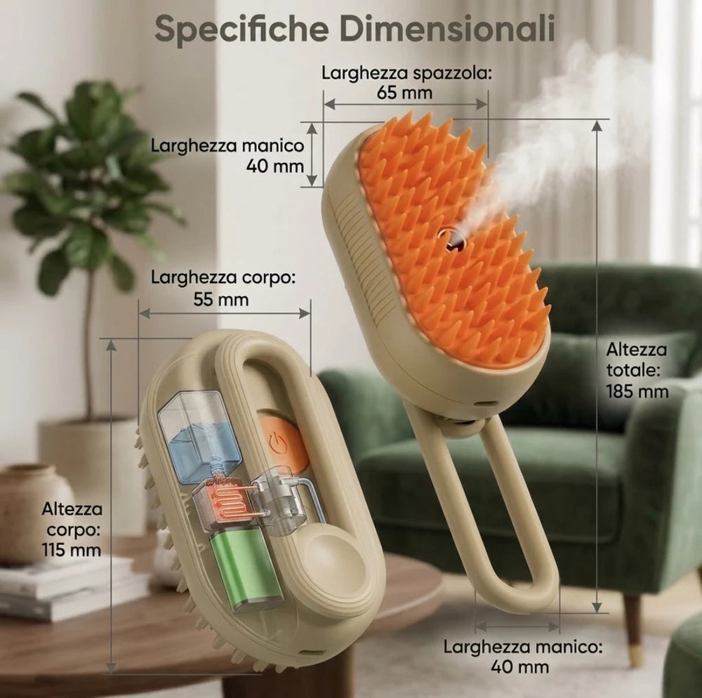 Steam Brush™ - Spazzola Anti-Pelo Addio Peli in Casa in un Solo Minuto