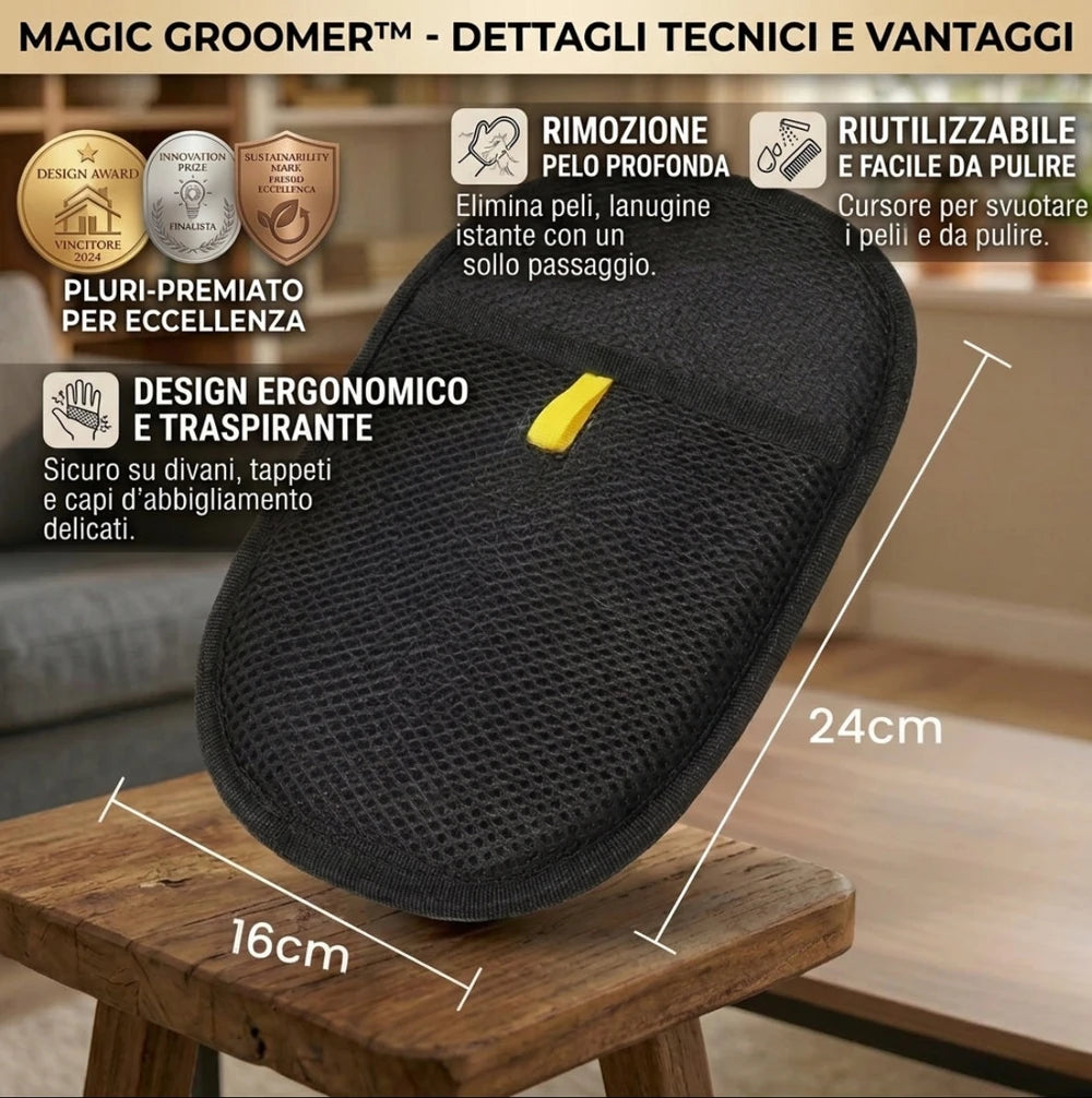 Magic Groomer™- Il Guanto Magico Auto-Pulente per Cani e Gatti.